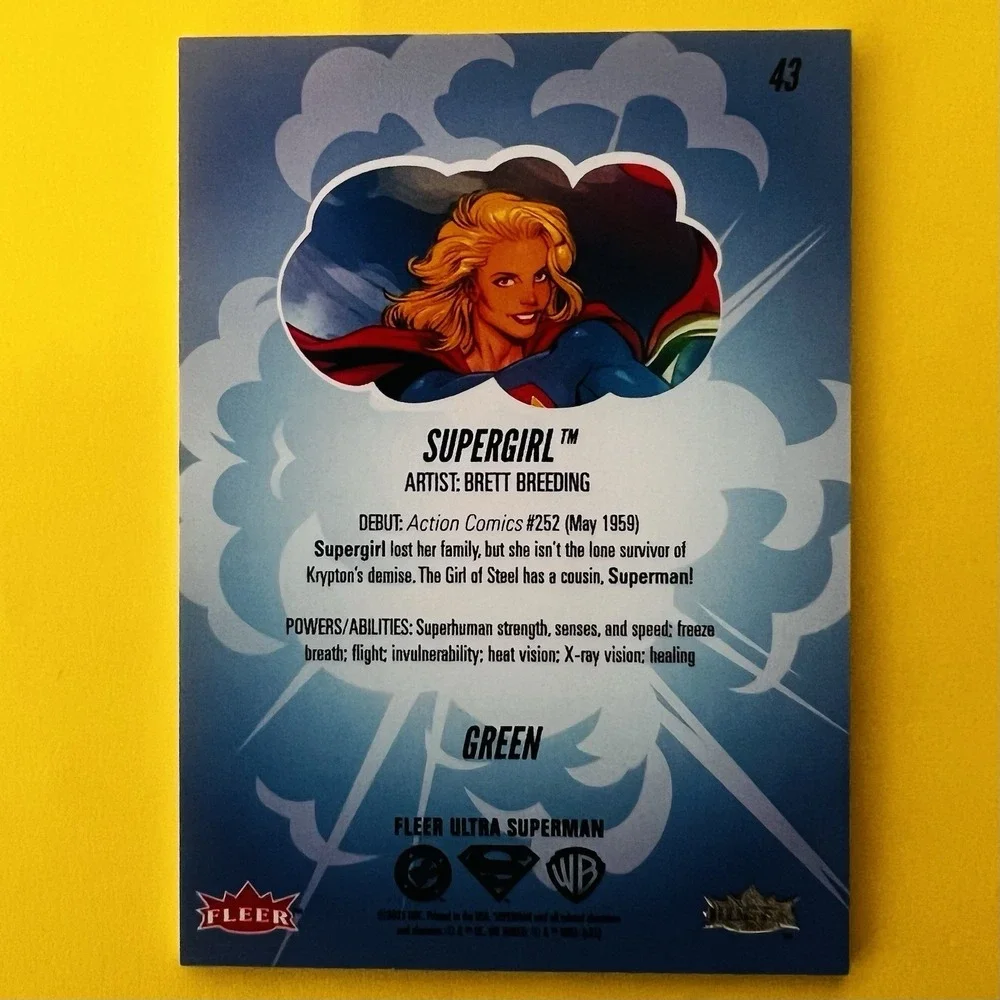 2025 Fleer Ultra Superman #43 Supergirl Green Parallel DC Comics‎
